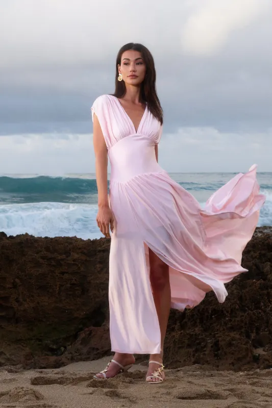Shirred Jersey Maxi Dress made by Avec Les Filles