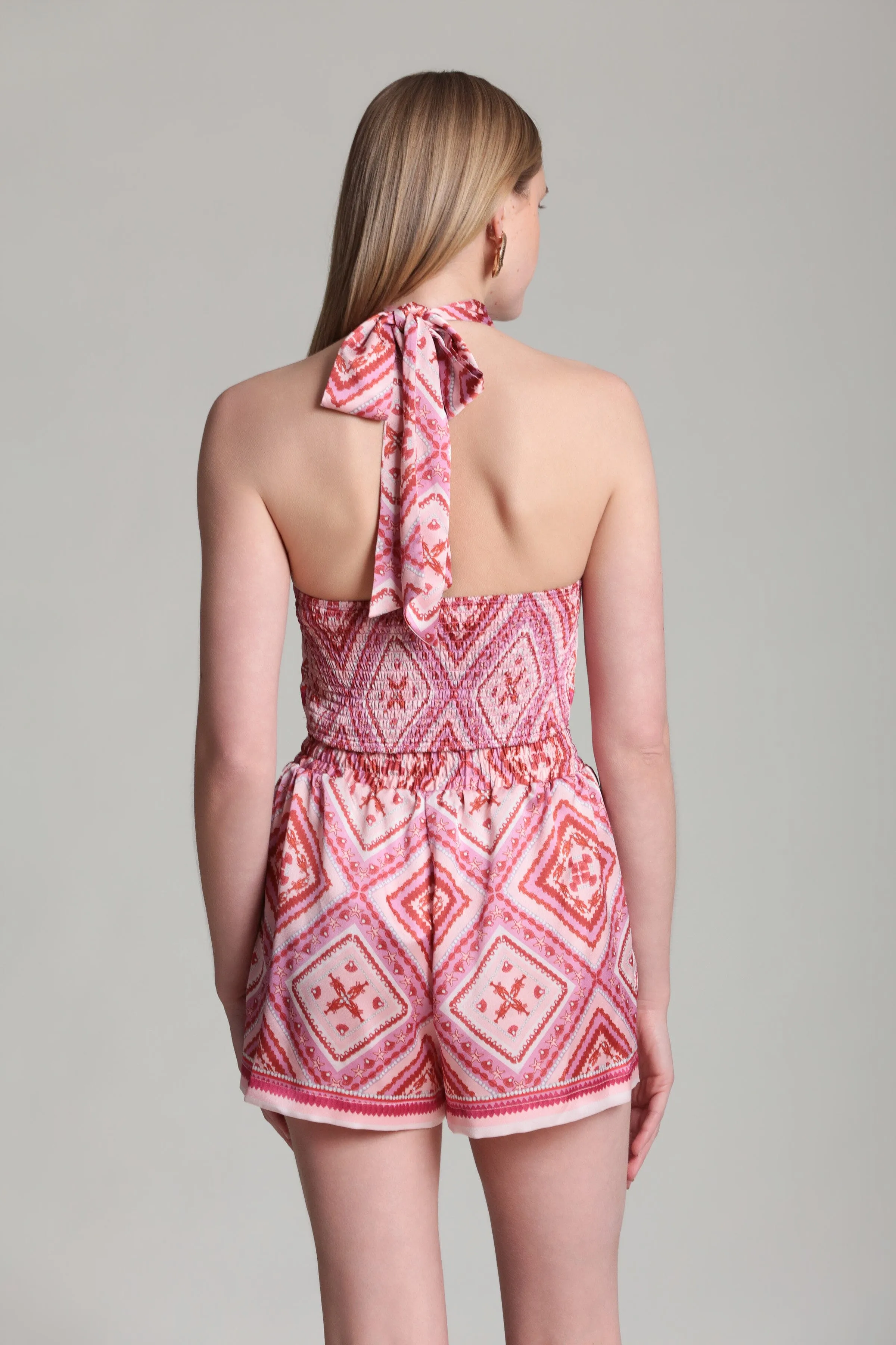 Lobster Pearl Scarf Hem Halter Top sold by Avec Les Filles product image thumbnail 4
