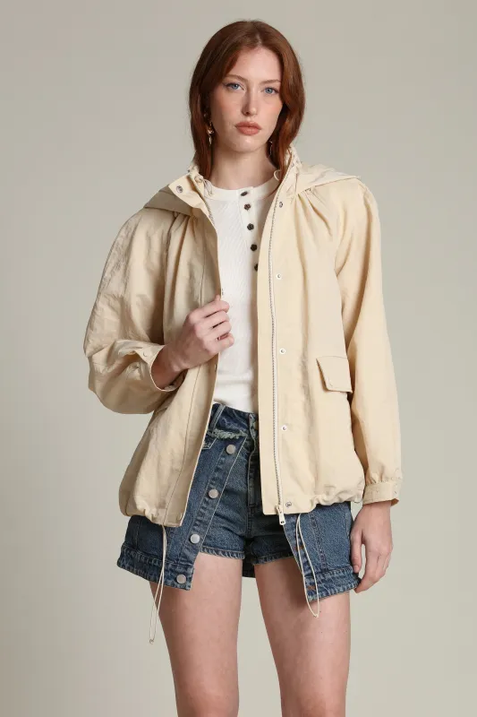 Nylon Balloon Sleeve Windbreaker made by Avec Les Filles