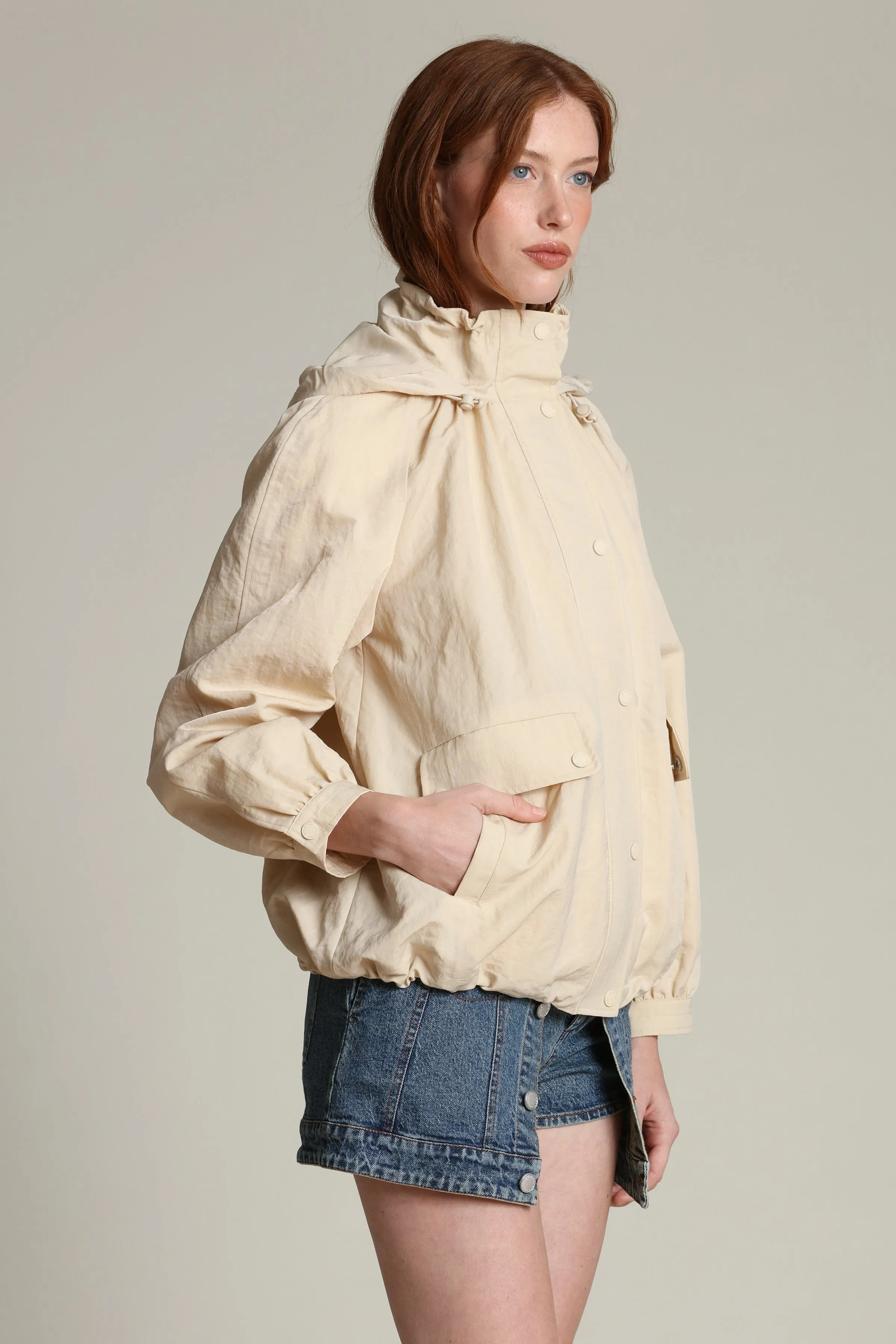 Nylon Balloon Sleeve Windbreaker sold by Avec Les Filles product image thumbnail 4