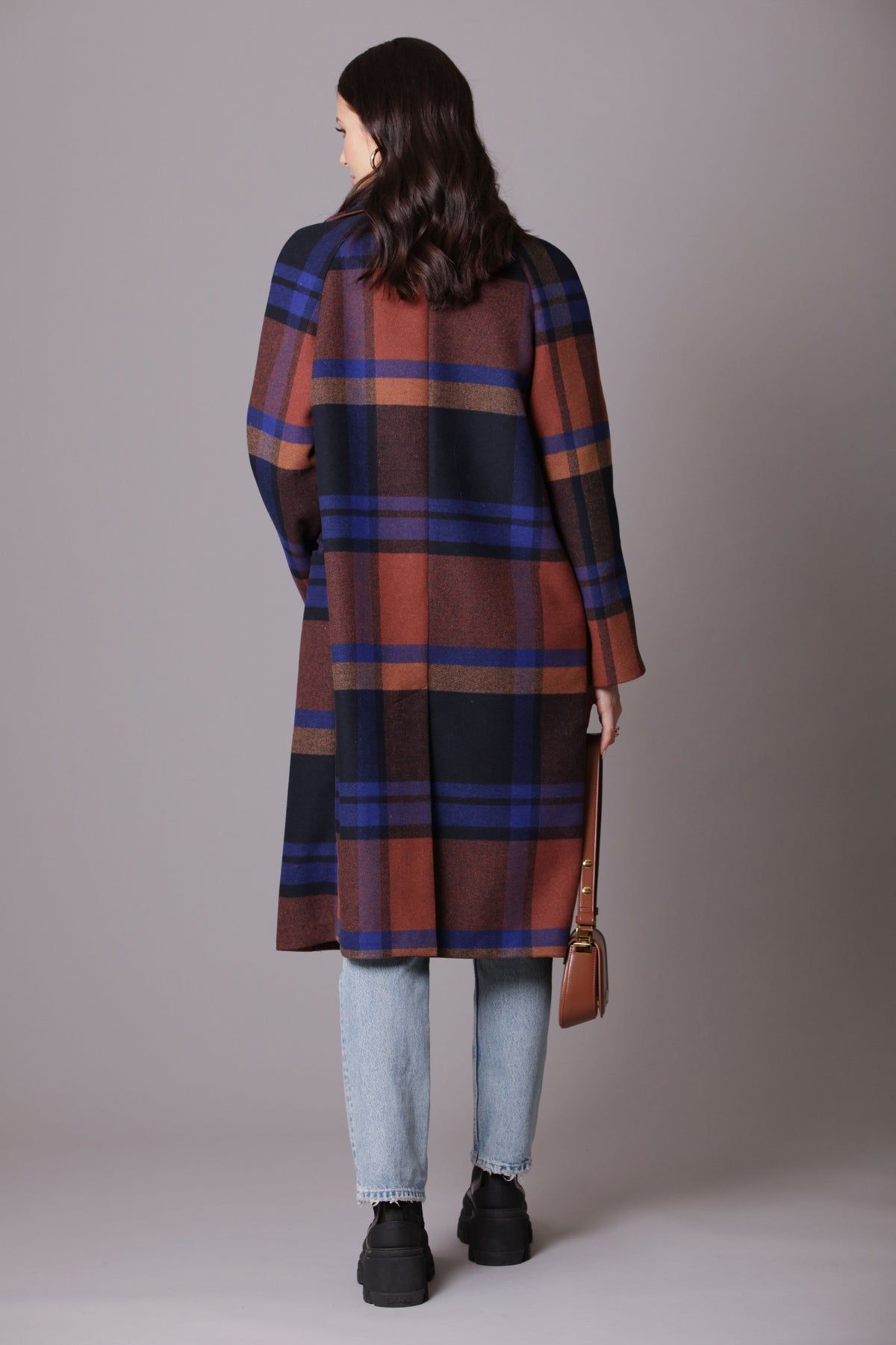 Double-Face Plaid Relaxed Walker Coat sold by Avec Les Filles product image thumbnail 5