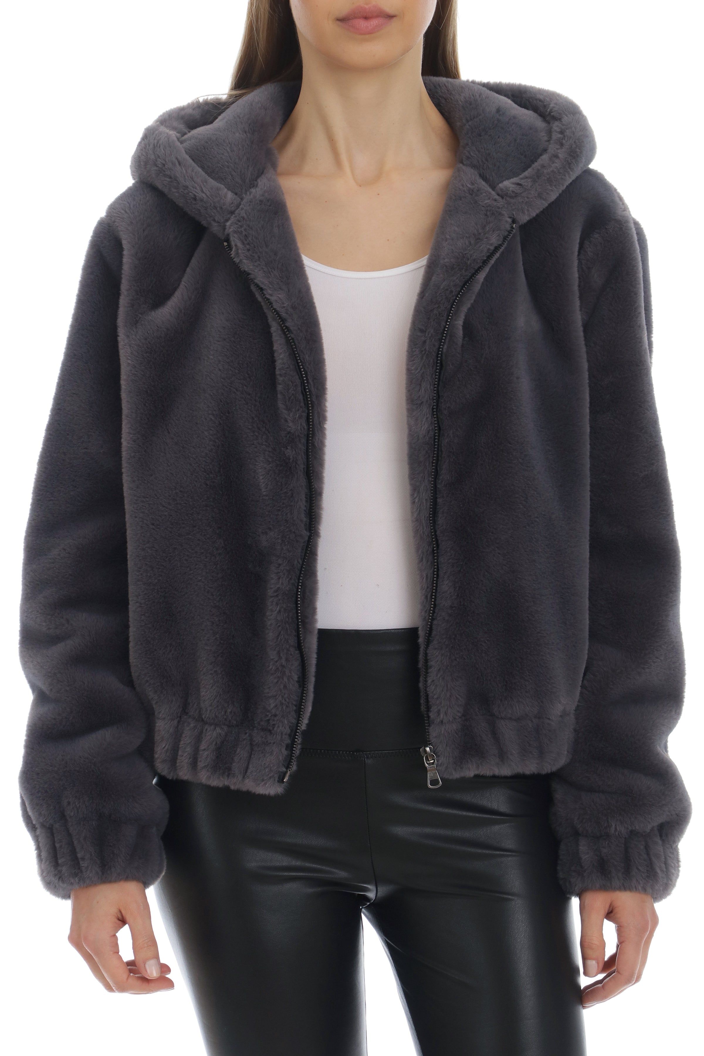 Faux Fur Hoodie sold by Avec Les Filles product image thumbnail 3