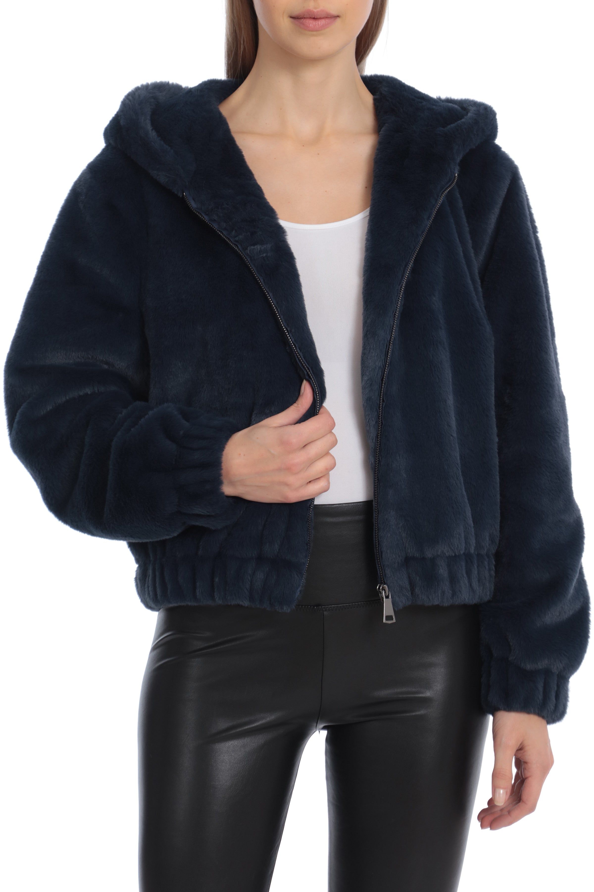 Faux Fur Hoodie sold by Avec Les Filles product image thumbnail 2