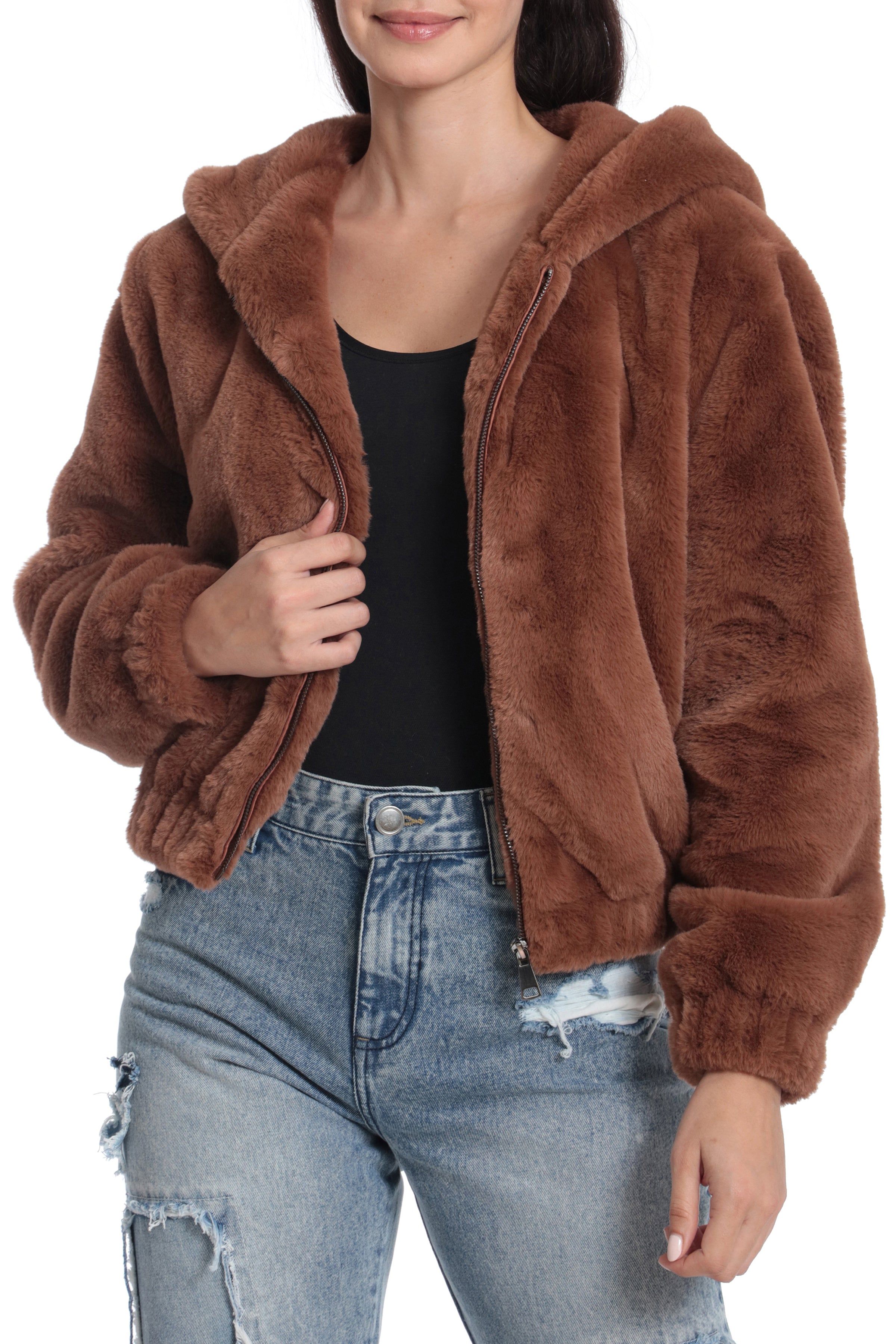 Faux Fur Hoodie sold by Avec Les Filles