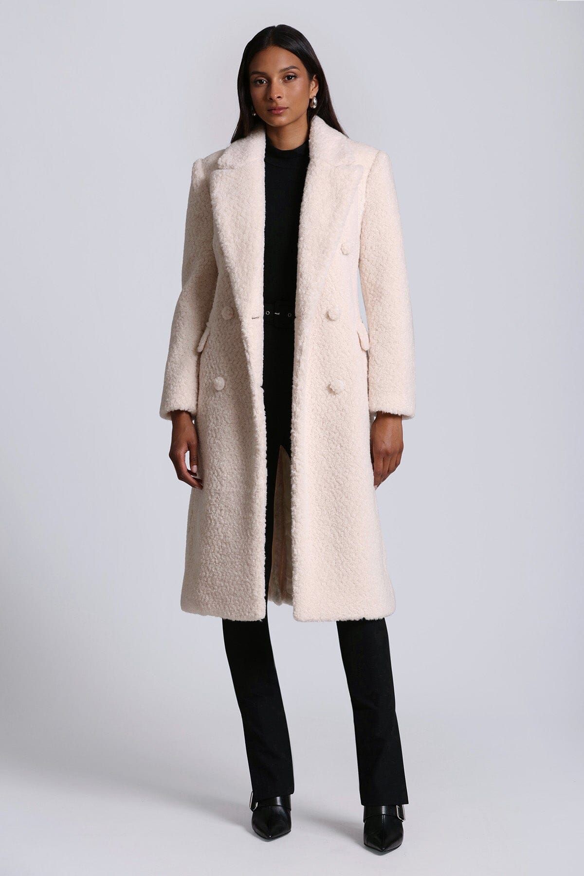 Tailored Faux Shearling Coat sold by Avec Les Filles product image thumbnail 3