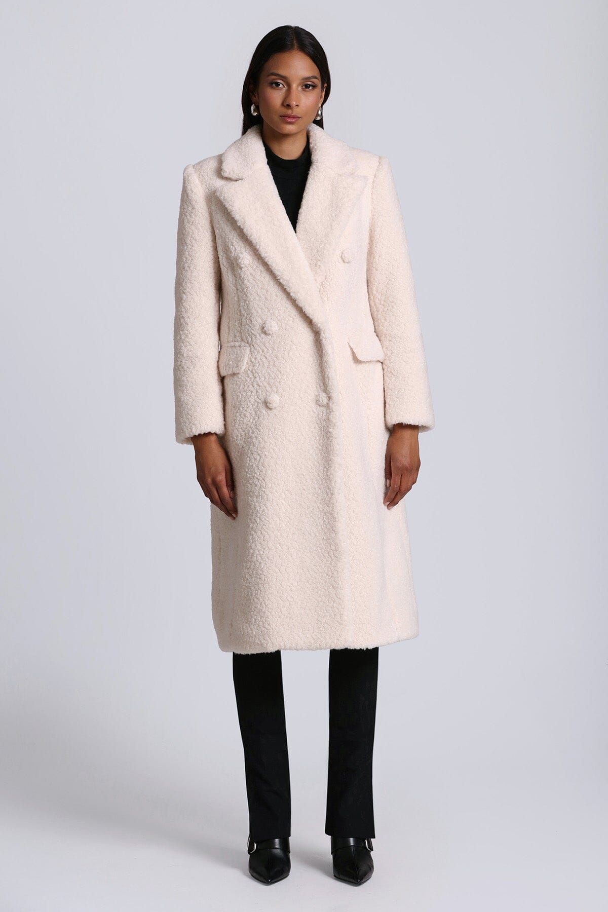 Tailored Faux Shearling Coat sold by Avec Les Filles product image thumbnail 4