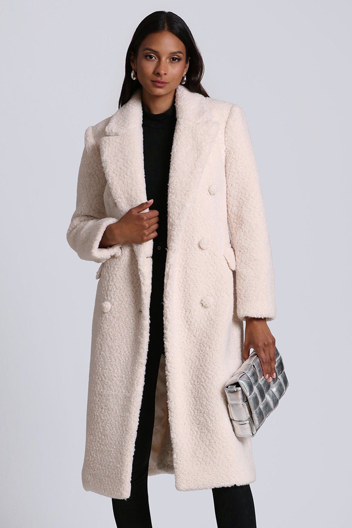 Tailored Faux Shearling Coat sold by Avec Les Filles
