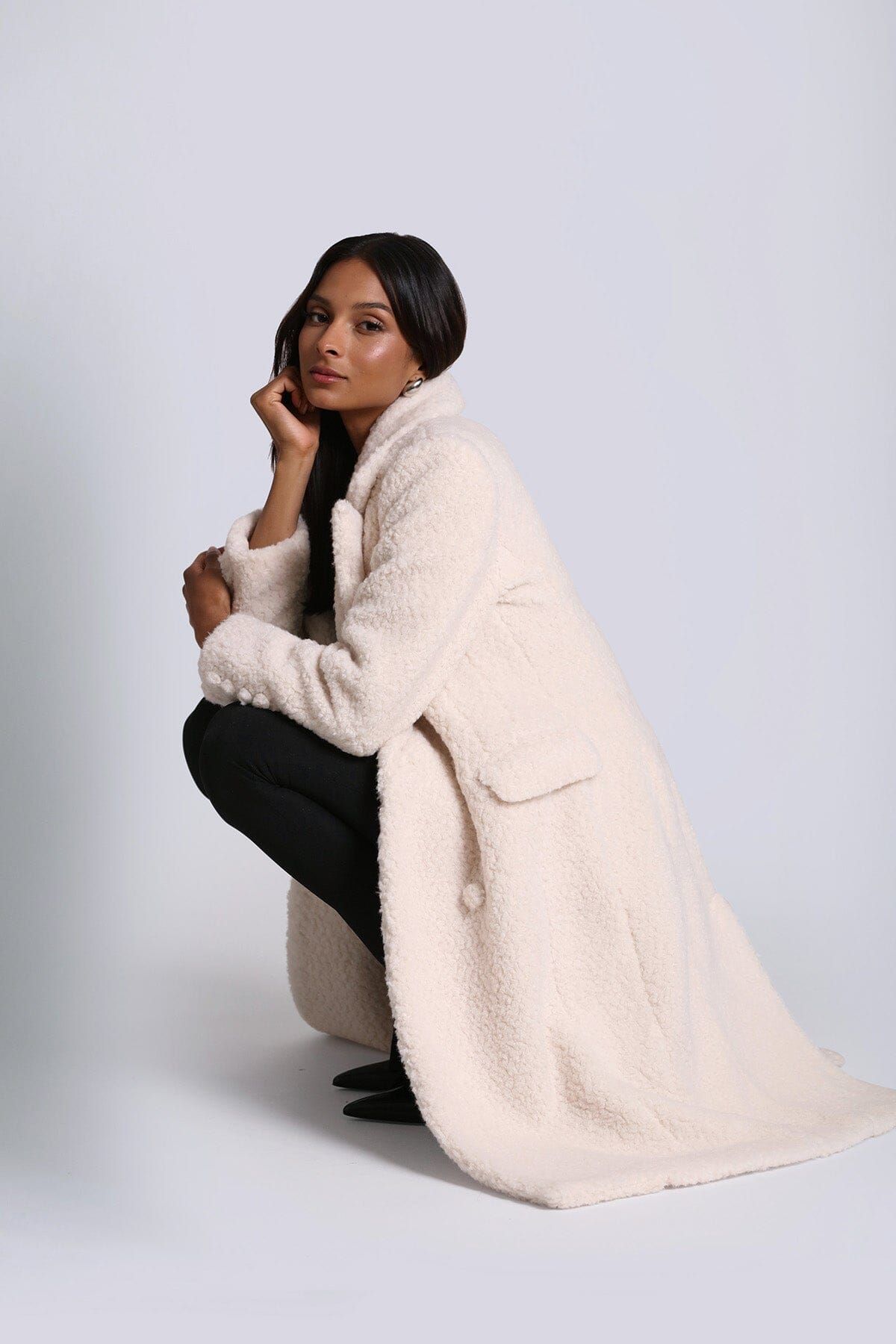 Tailored Faux Shearling Coat sold by Avec Les Filles product image thumbnail 2