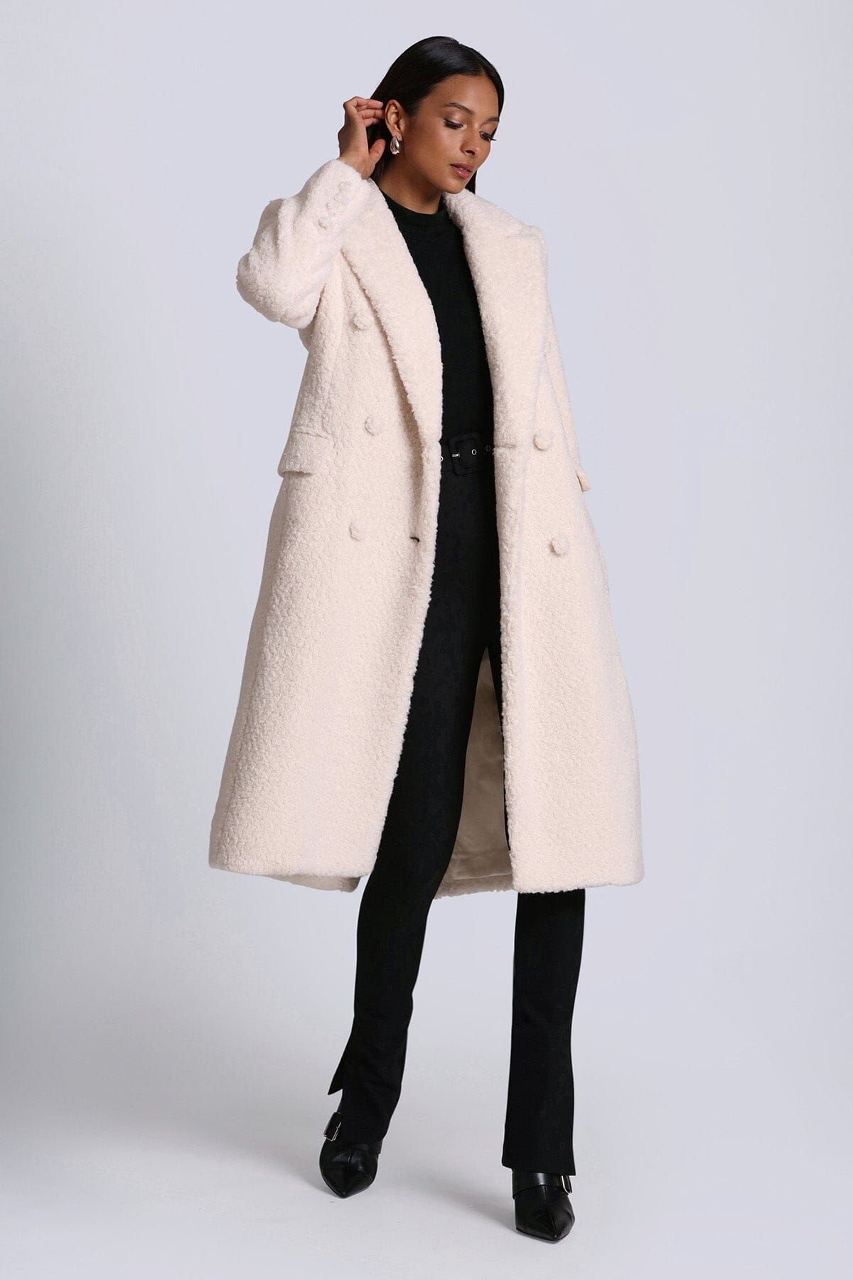 Tailored Faux Shearling Coat sold by Avec Les Filles product image thumbnail 8