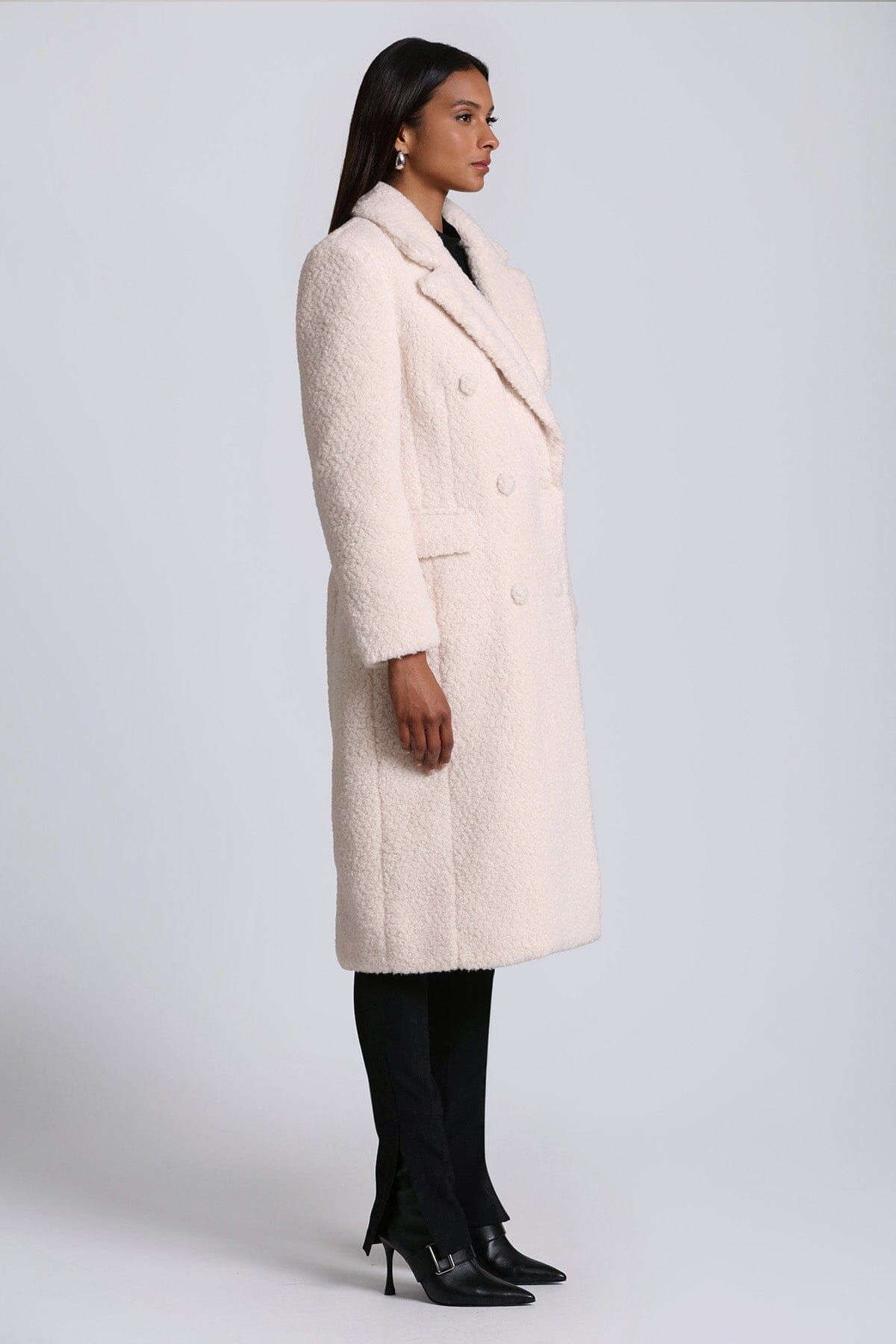 Tailored Faux Shearling Coat sold by Avec Les Filles product image thumbnail 5