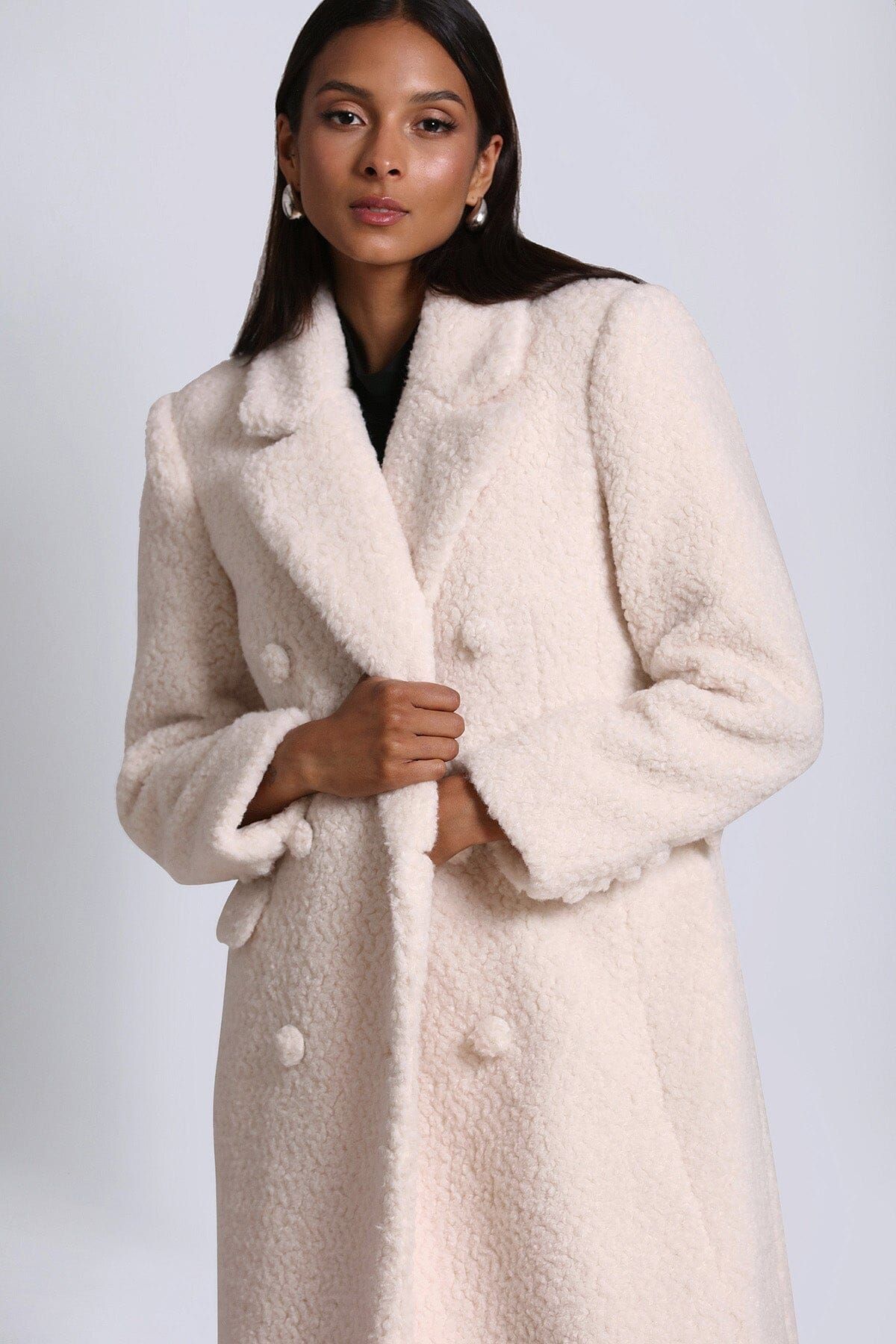 Tailored Faux Shearling Coat sold by Avec Les Filles product image thumbnail 7