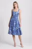 Patchwork Floral Linen Blend Fit-and-Flare Dress sold by Avec Les Filles