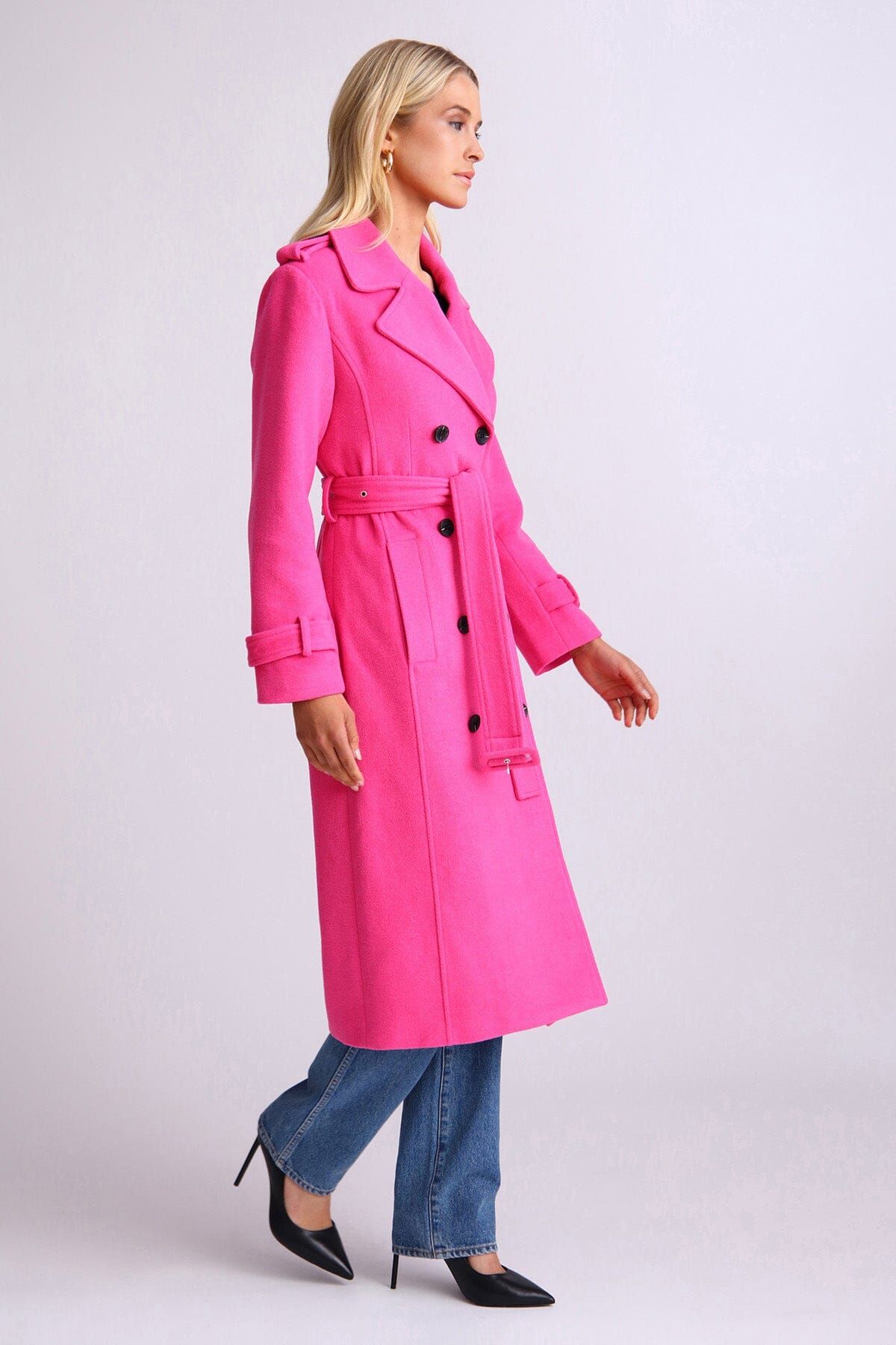 Strong Shoulder Belted Trench Coat sold by Avec Les Filles product image thumbnail 5
