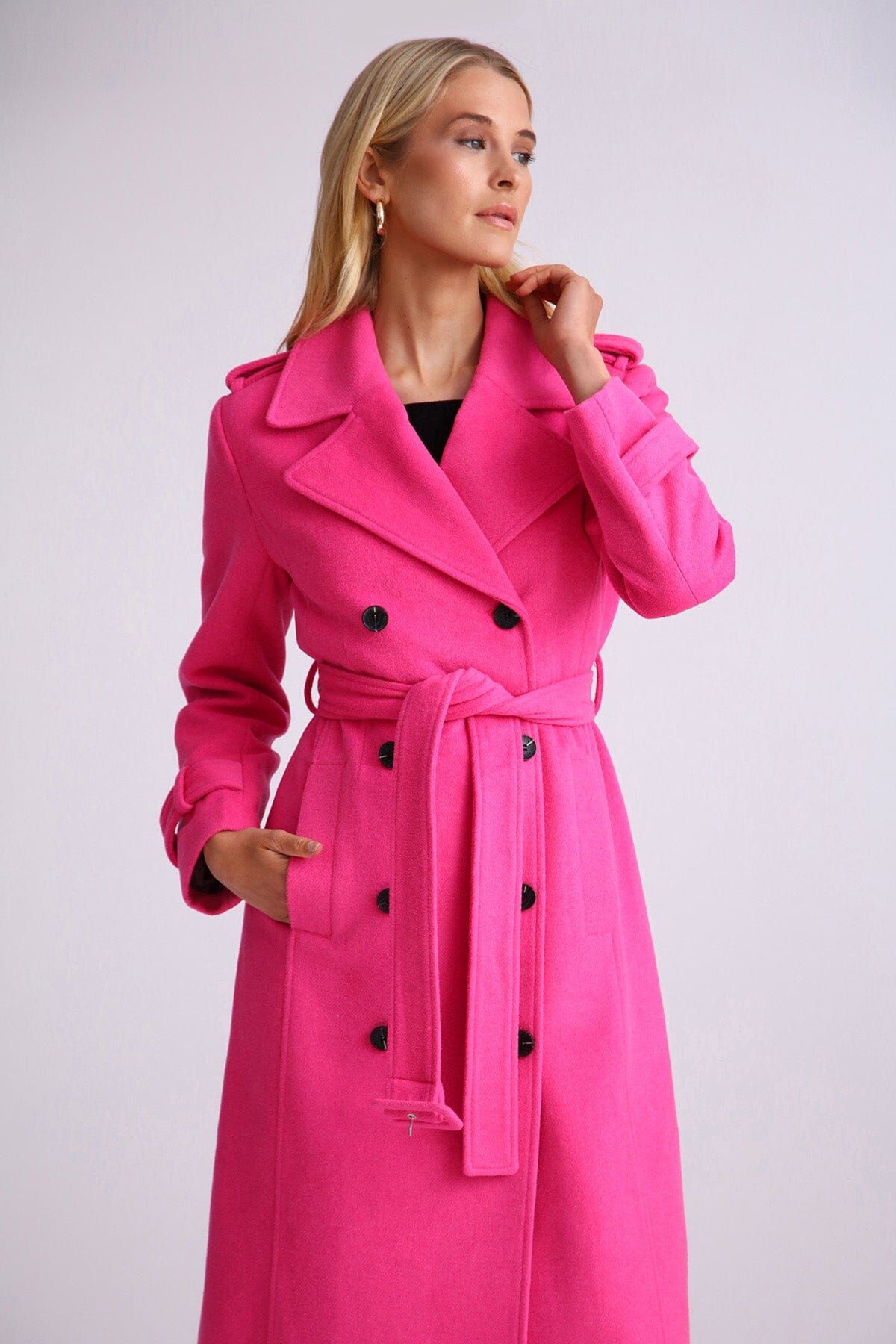Strong Shoulder Belted Trench Coat sold by Avec Les Filles product image thumbnail 2