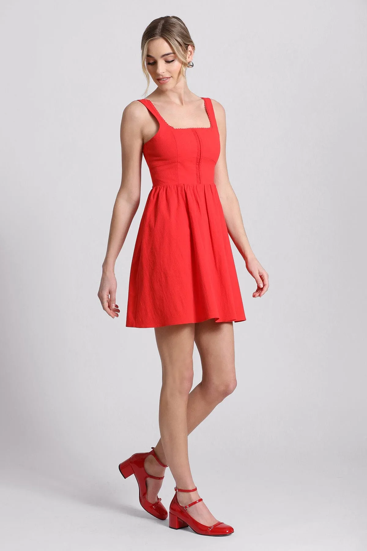 Stretch Cotton Corset Mini Dress sold by Avec Les Filles product image thumbnail 5