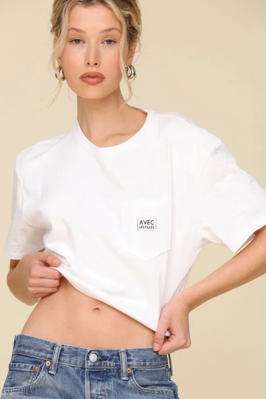 Logo Cropped Cotton T-Shirt sold by Avec Les Filles