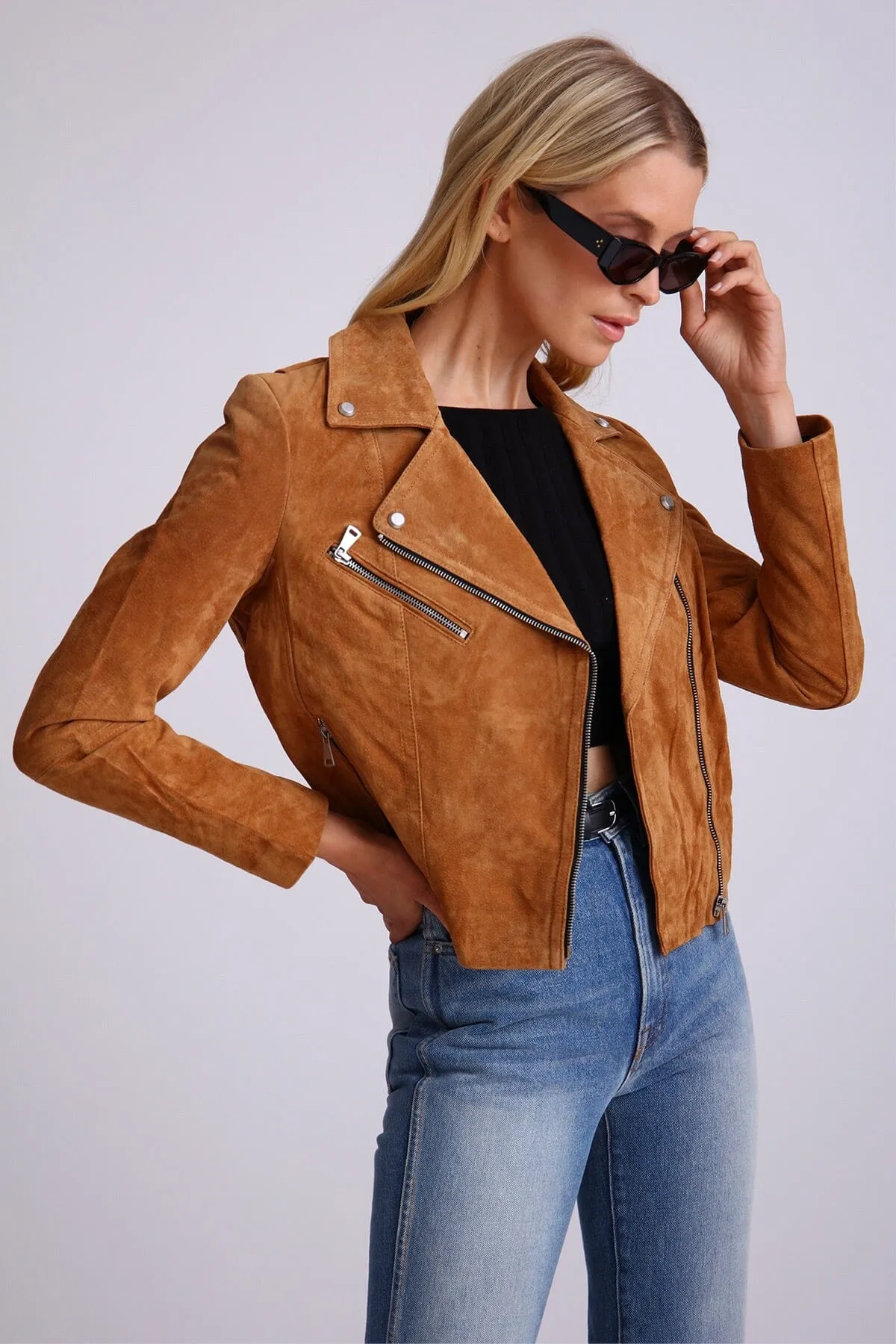 BAGATELLE.NYC Genuine Suede Biker sold by Avec Les Filles product image thumbnail 5