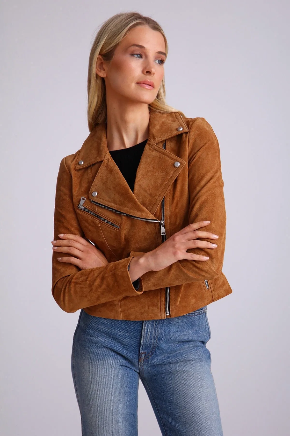 BAGATELLE.NYC Genuine Suede Biker sold by Avec Les Filles product image thumbnail 2