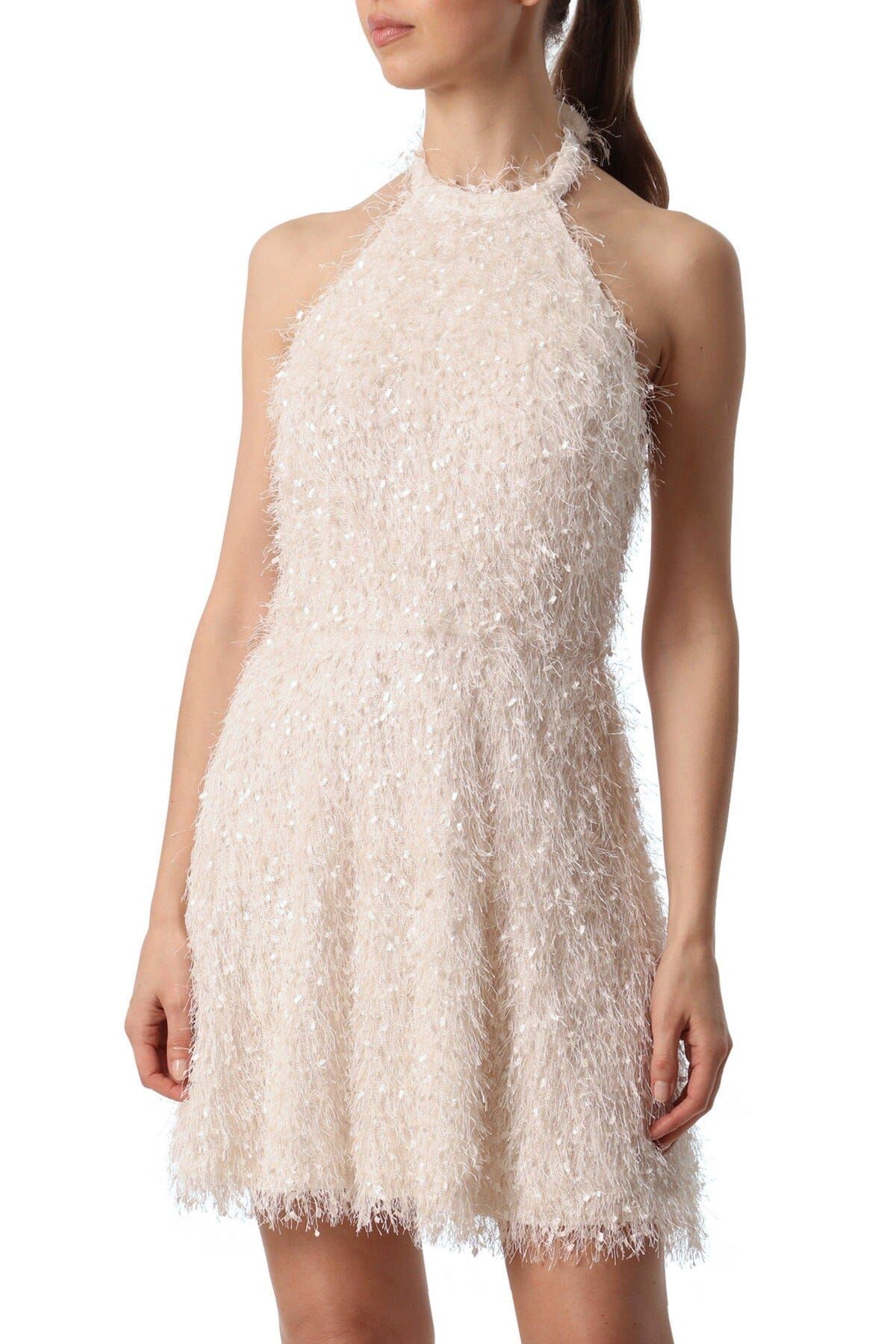 Fuzzy Knit Fit-and-Flare Halter Dress sold by Avec Les Filles product image thumbnail 3