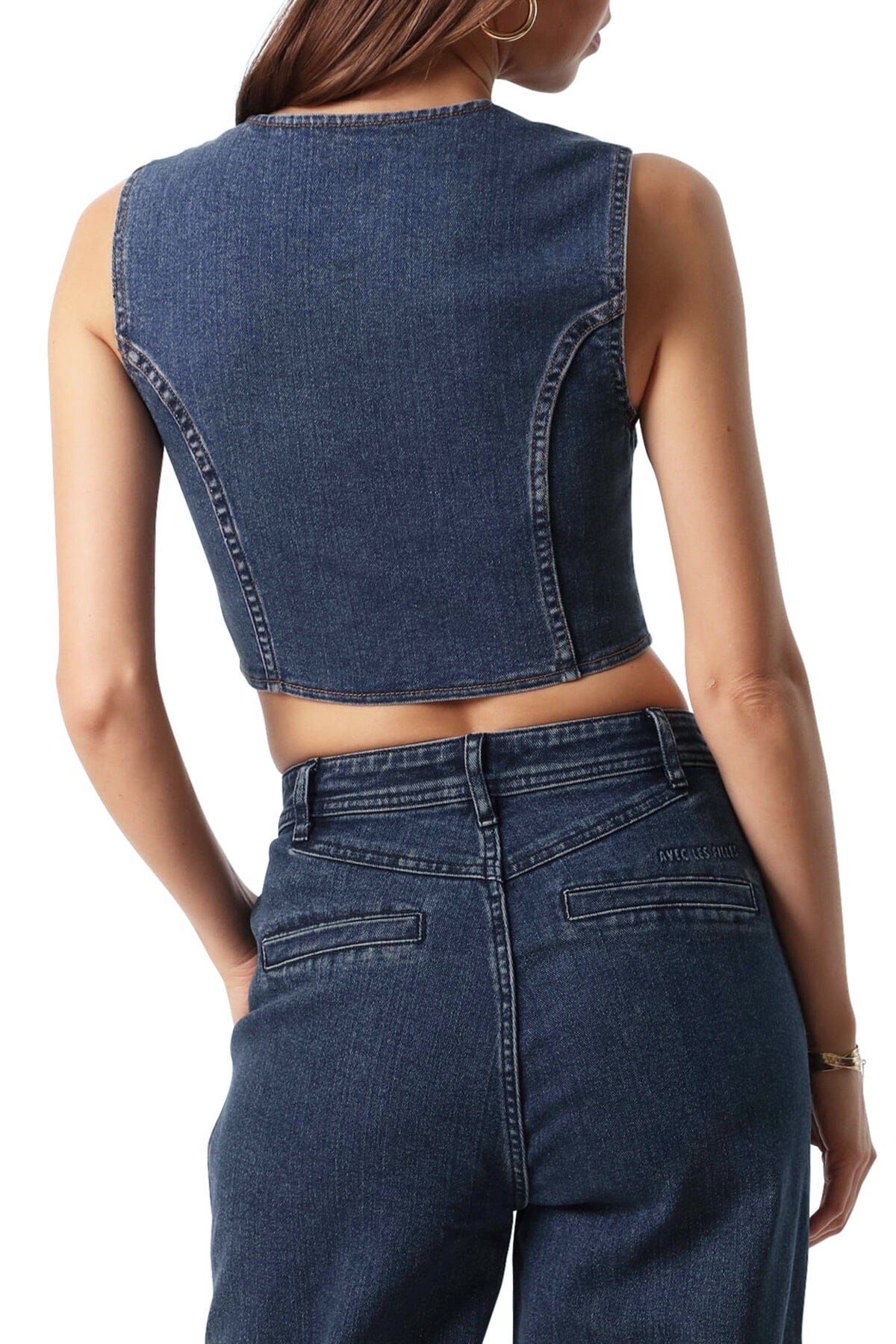 Stretch Denim Bustier Top sold by Avec Les Filles product image thumbnail 4