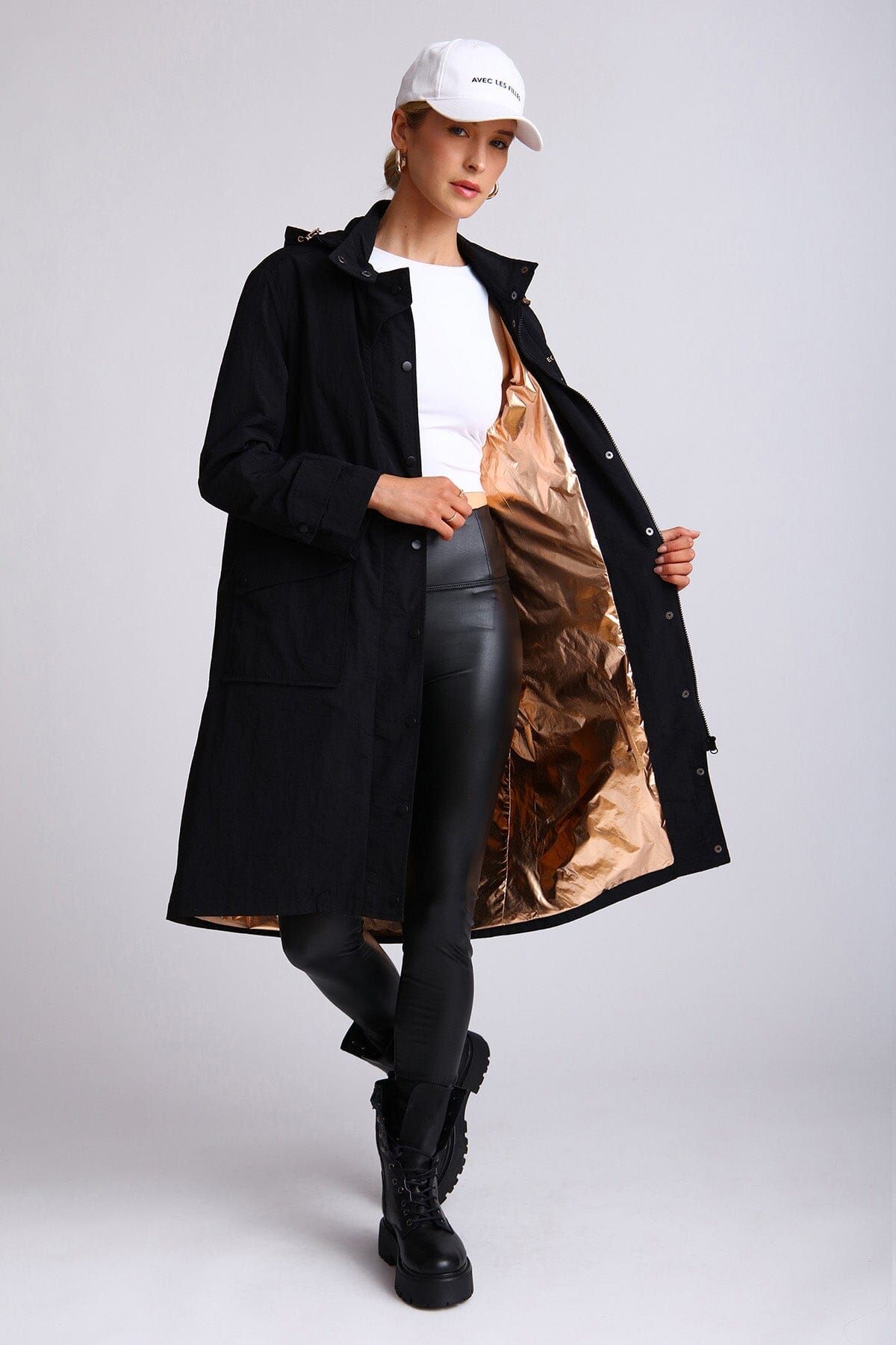 Oversized Nylon Rain Anorak sold by Avec Les Filles product image thumbnail 3