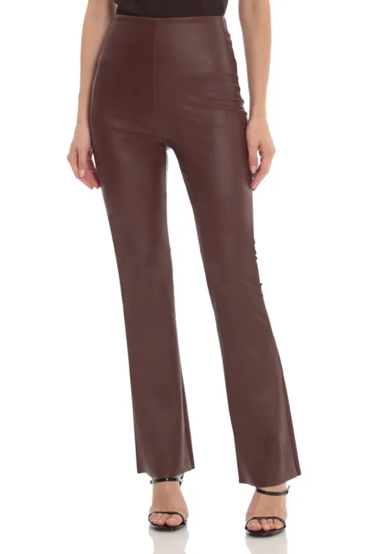 Stretch Faux Leather Flare Pant sold by Avec Les Filles