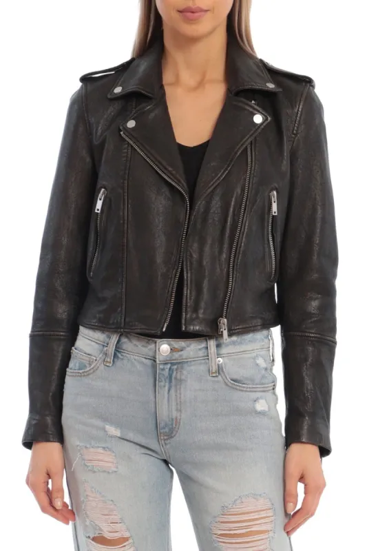 Vintage Wash Genuine Leather Biker sold by Avec Les Filles