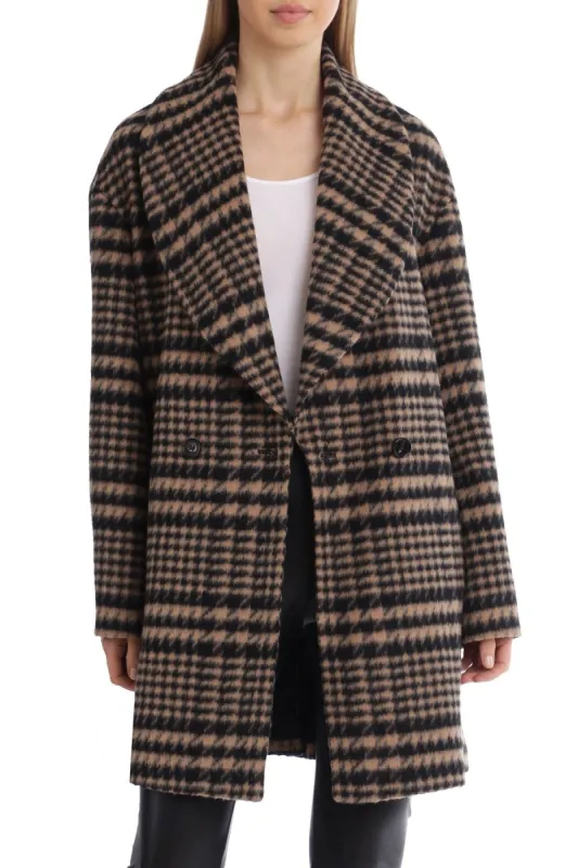 Houndstooth Plaid Oversized Peacoat sold by Avec Les Filles