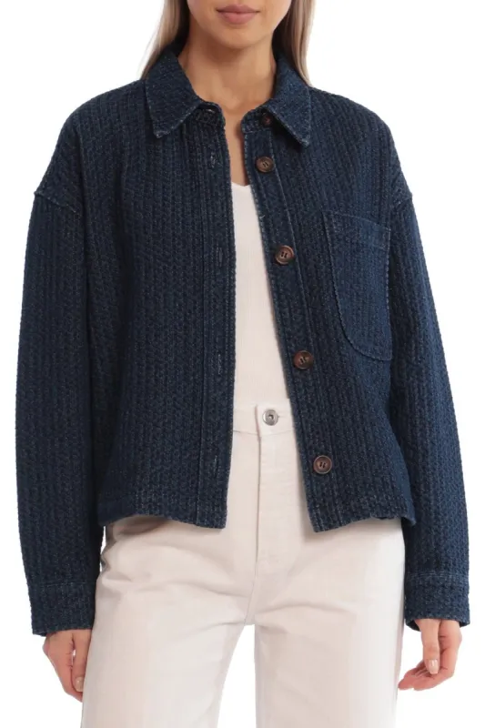 Cropped Chambray Shacket sold by Avec Les Filles