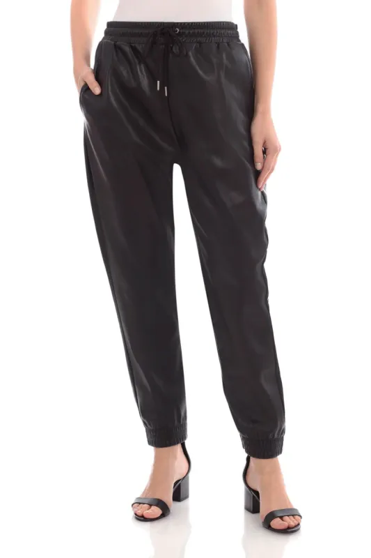 Faux Leather Joggers sold by Avec Les Filles