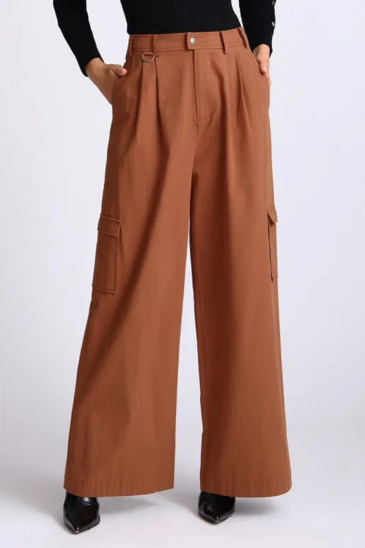 Cotton Wide Leg Cargo Pant sold by Avec Les Filles
