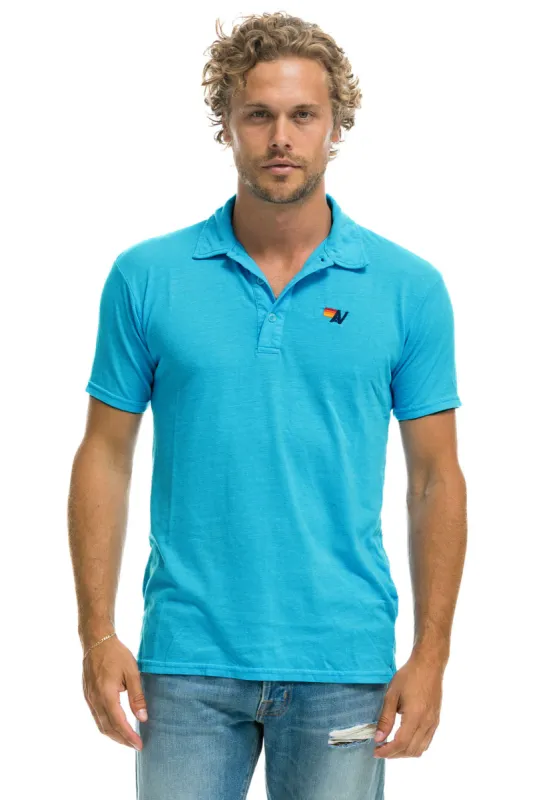 AVIATOR NATION POLO - NEON BLUE made by Aviator Nation