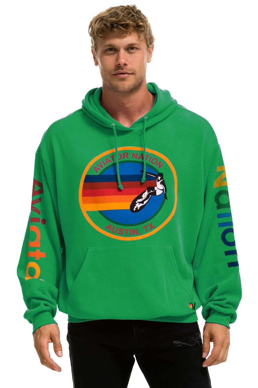 AVIATOR NATION AUSTIN RELAXED PULLOVER HOODIE - KELLY GREEN sold by Aviator Nation product image thumbnail 2