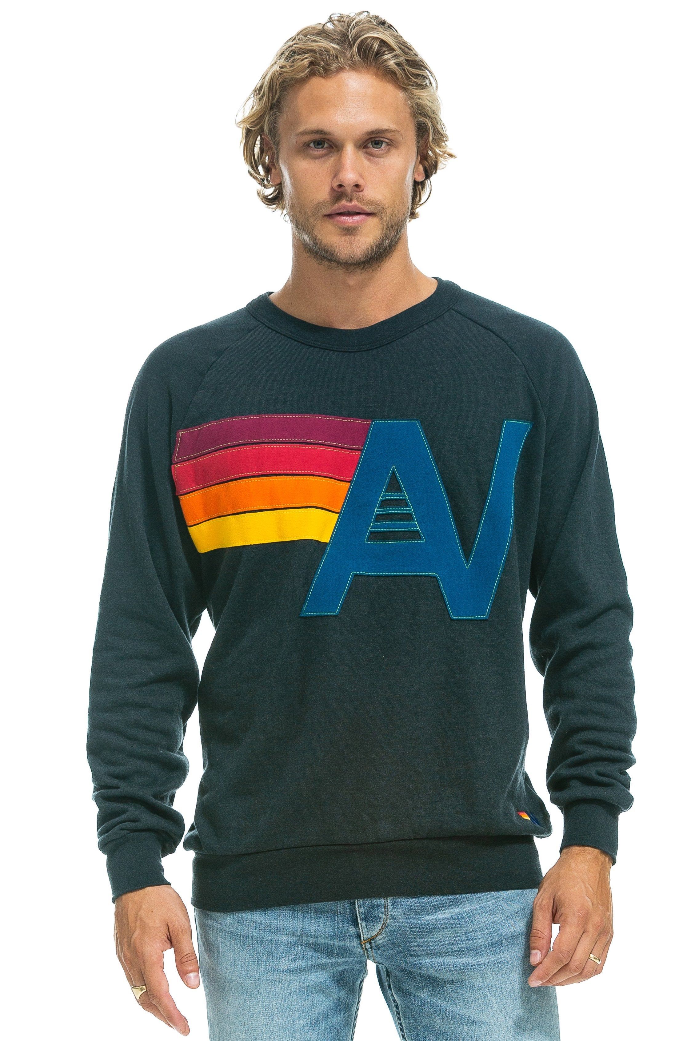 LOGO STITCH CREW SWEATSHIRT - CHARCOAL sold by Aviator Nation product image thumbnail 2