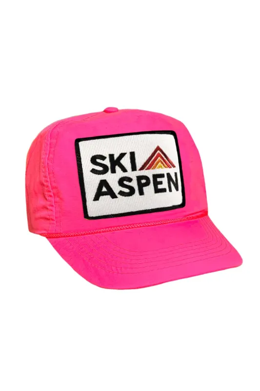 SKI ASPEN - VINTAGE NYLON TRUCKER HAT sold by Aviator Nation