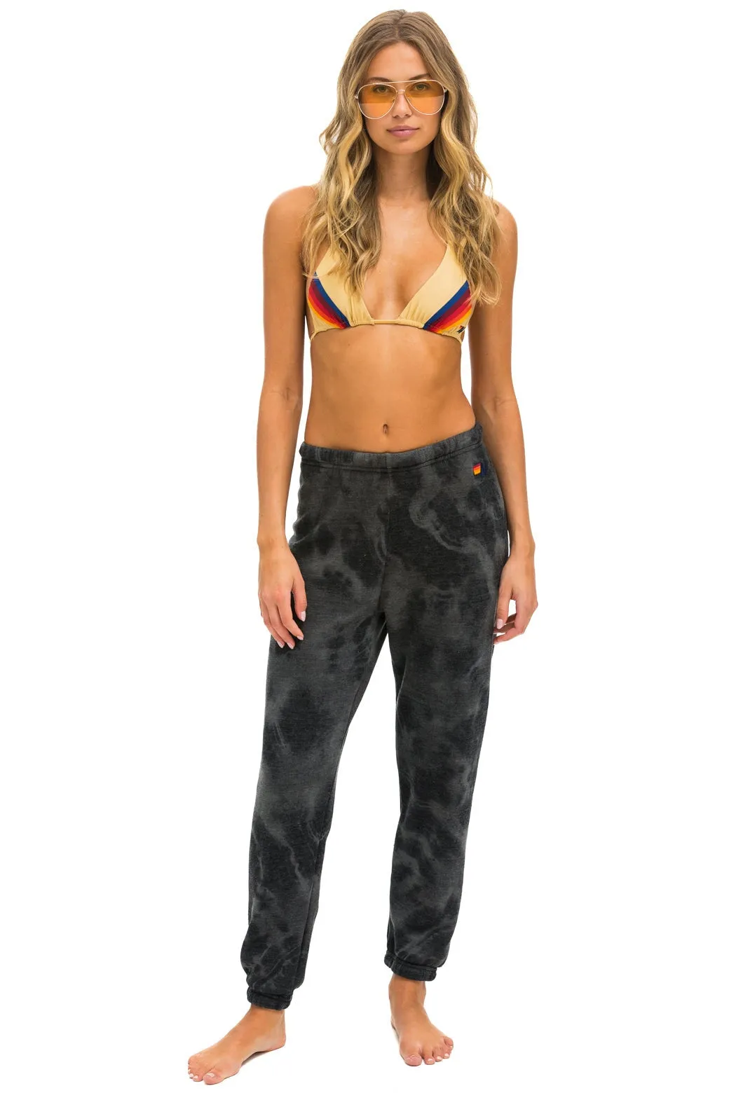 HAND DYED SWEATPANTS - TIE DYE VINTAGE CHARCOAL sold by Aviator Nation