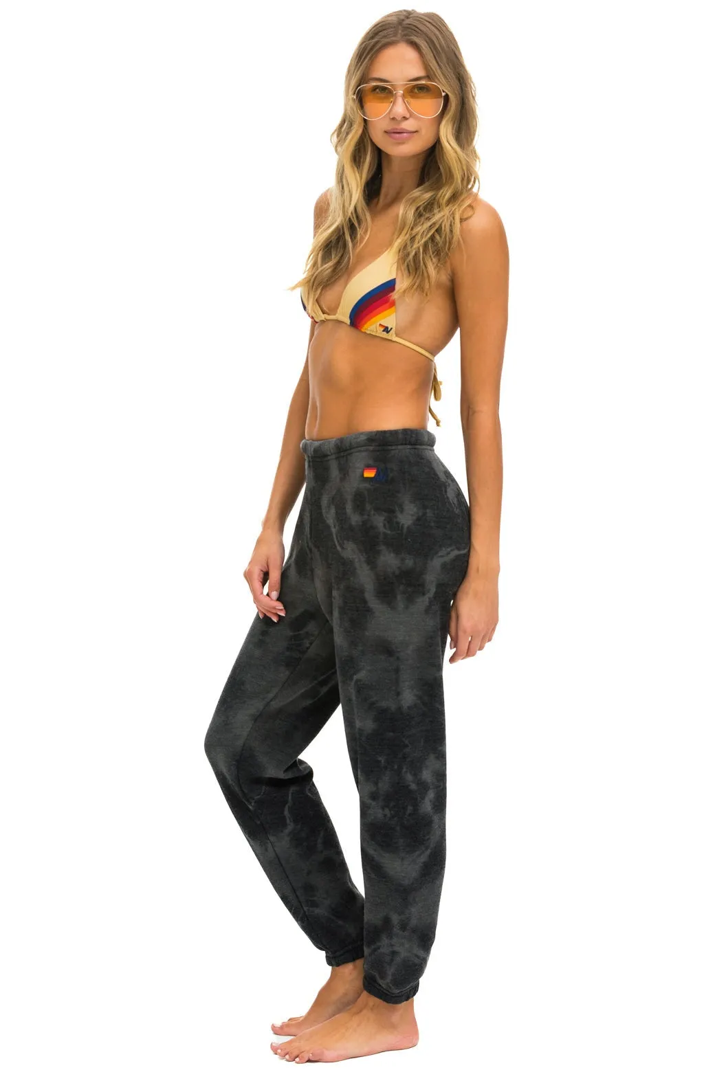 HAND DYED SWEATPANTS - TIE DYE VINTAGE CHARCOAL sold by Aviator Nation product image thumbnail 2