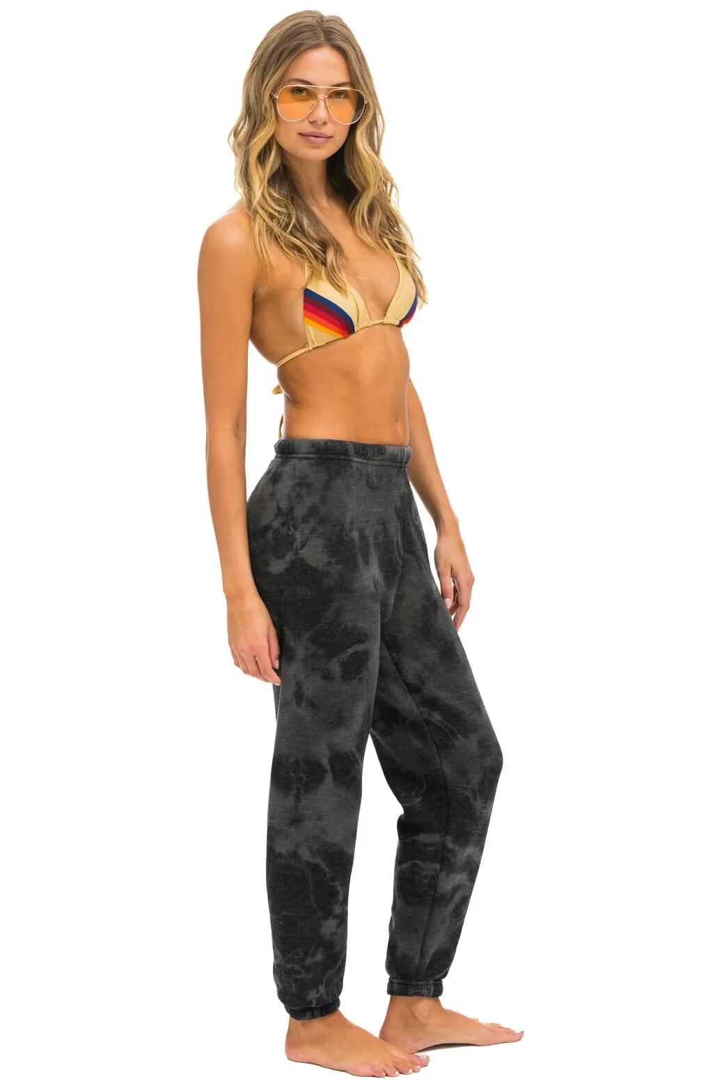 HAND DYED SWEATPANTS - TIE DYE VINTAGE CHARCOAL sold by Aviator Nation product image thumbnail 3