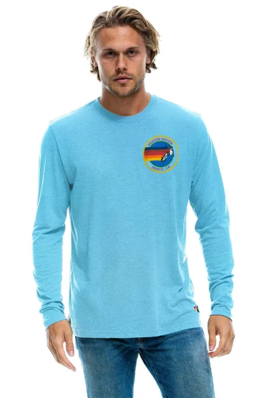 AVIATOR NATION LONG SLEEVE TEE - SKY made by Aviator Nation