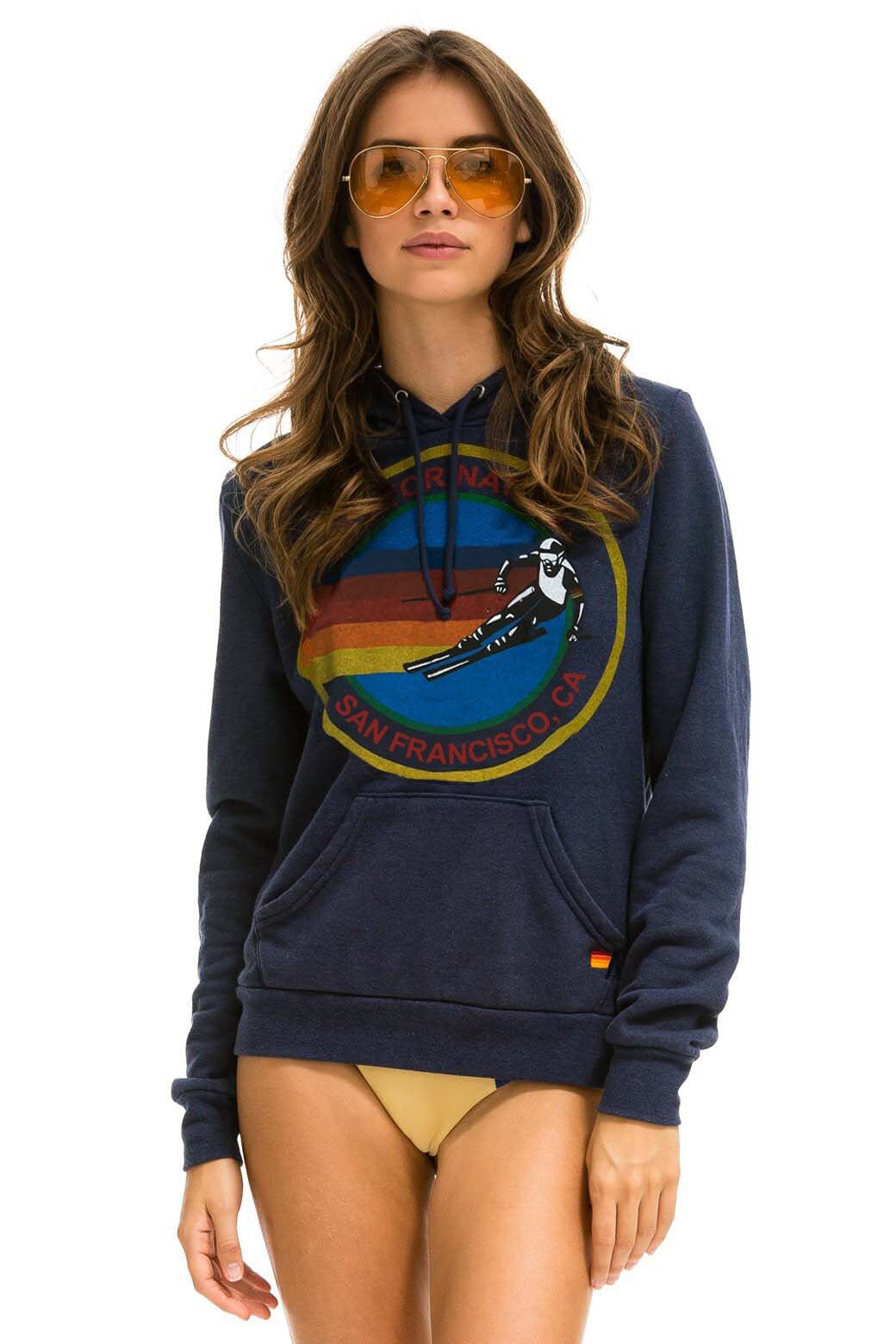 AVIATOR NATION SAN FRANCISCO PULLOVER HOODIE - NAVY sold by Aviator Nation