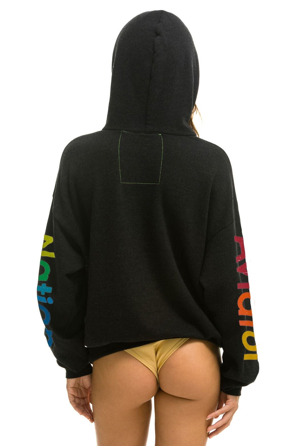 AVIATOR NATION MANHATTAN BEACH RELAXED PULLOVER HOODIE - BLACK sold by Aviator Nation product image thumbnail 3