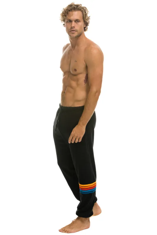 MEN'S RAINBOW STITCH SWEATPANTS - BLACK 2 sold by Aviator Nation