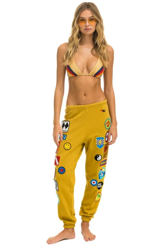 VINTAGE PATCH SWEATPANTS - KHAKI sold by Aviator Nation