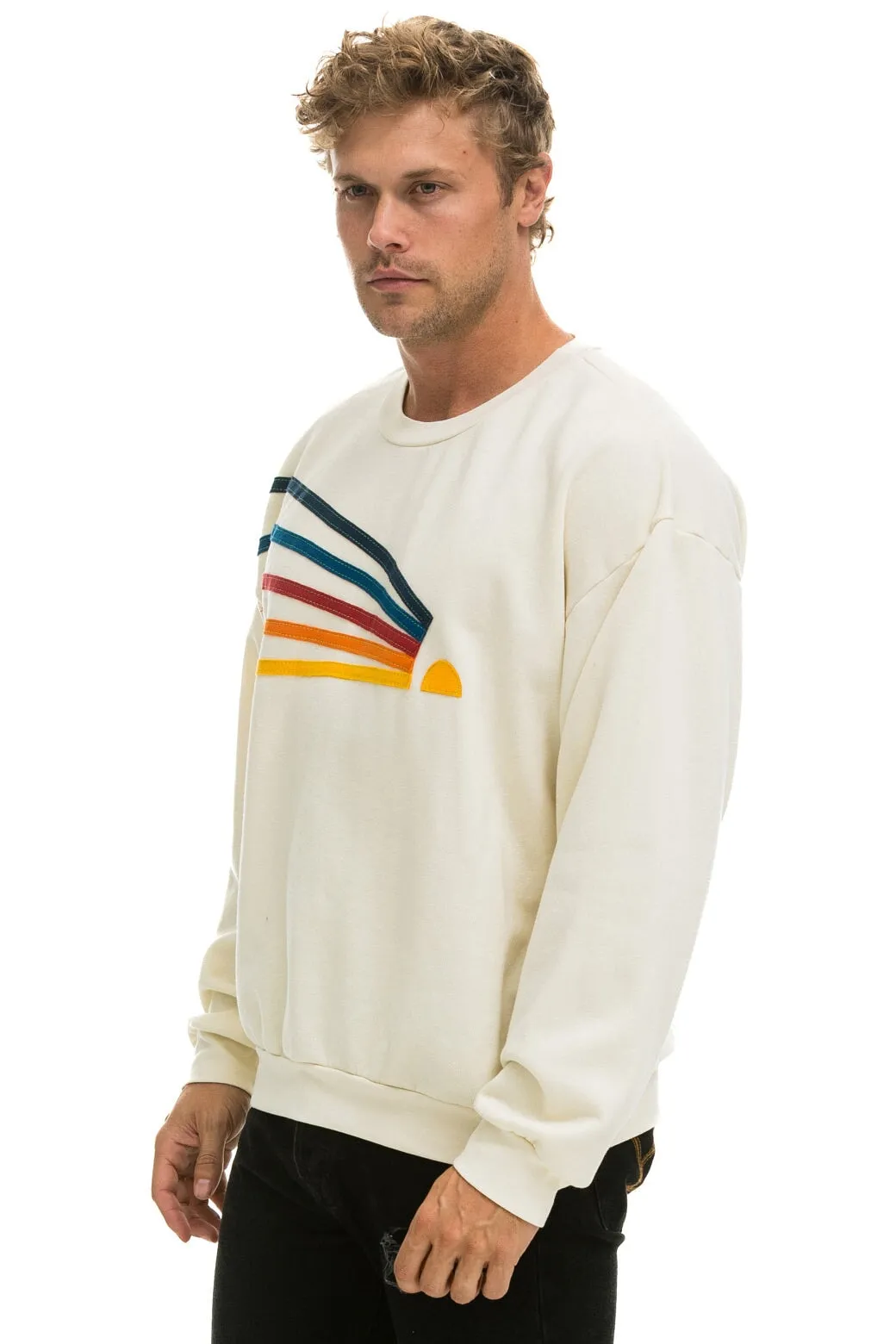 DAYDREAM RELAXED CREW SWEATSHIRT - VINTAGE WHITE sold by Aviator Nation product image thumbnail 4