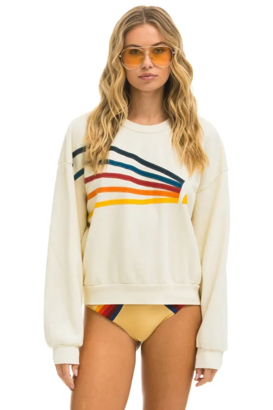 DAYDREAM RELAXED CREW SWEATSHIRT - VINTAGE WHITE made by Aviator Nation