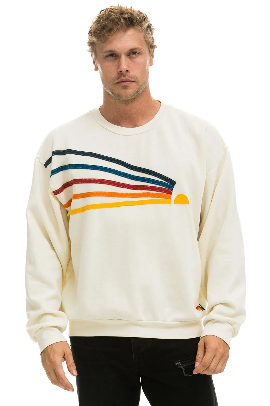 DAYDREAM RELAXED CREW SWEATSHIRT - VINTAGE WHITE sold by Aviator Nation product image thumbnail 2