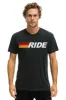 RIDE LOGO WHITE TEE - CHARCOAL sold by Aviator Nation
