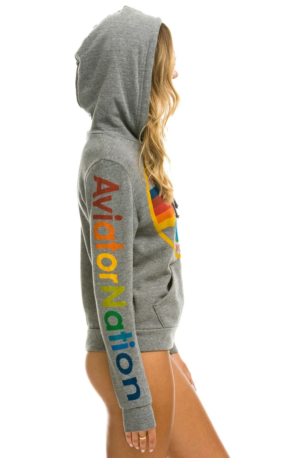 AVIATOR NATION HAIGHT ASHBURY PULLOVER HOODIE - HEATHER GREY sold by Aviator Nation product image thumbnail 4
