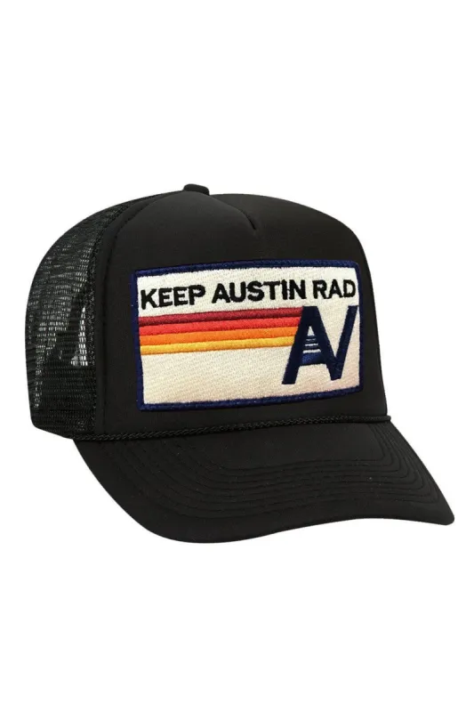KEEP AUSTIN RAD VINTAGE TRUCKER HAT sold by Aviator Nation