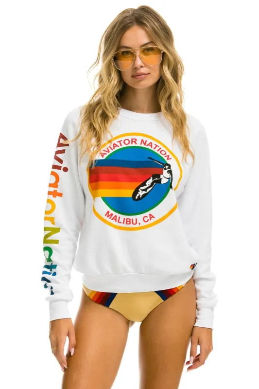 AVIATOR NATION MALIBU SWEATSHIRT - WHITE sold by Aviator Nation